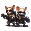 Laser Mice from Mars