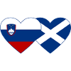Slovénie Ecosse Drapeau Coeur