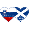 Slovénie Ecosse drapeau coeur utilisé