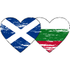 Ecosse Bulgarie drapeau coeur utilisé