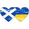 Scotland Ukraine Flag Heart Used