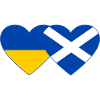 Ukraine Scotland Flag Heart