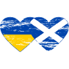 Ukraine Scotland Flag Heart Used
