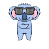 Koala with glasses