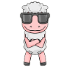Mouton avec des lunettes
