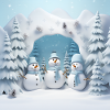 3 small snowmen