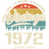 Vintage 1972 retro stil jubilæumsgave 1972