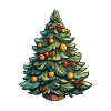 Weihnachtsbaum - Christbaum dekoriert