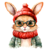 Kuschelbunny Winterlook mit Brille