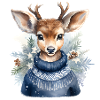 Rentier Winterpullover