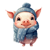 Piggy in the snow