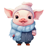 Mignon cochon est froid