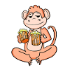 Singe à la bière