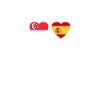 Singapour Espagne Heartbeat Flag Singapourien