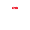 Drapeau de Singapour Heartbeat Singapour
