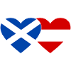 Ecosse Autriche Drapeau Coeur