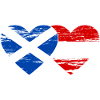 Scotland Austria Flag Heart Used