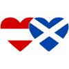 Autriche Ecosse drapeau coeur