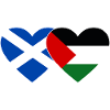 Ecosse Palestine drapeau coeur