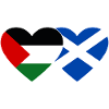 Palestine Scotland Flag Heart