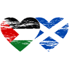 Palestine Scotland Flag Heart Used