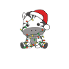 Zebra Christmas Winter Animals Zebra