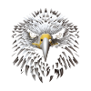 Regal Op Art Eagle Canvas Masterpiece