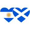 Argentine Ecosse Drapeau Coeur