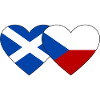 Scotland Czech Republic Flag Heart