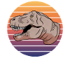 T-Rex Sunset Retro Look Gift