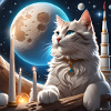 Cat in the moonlight