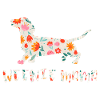 Weenie Mama teckel Floral