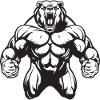 Bear Grizzly Muscles Bodybuilding Gym