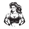 Woman Muscles Bodybuilding Fitness Gym