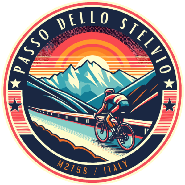 Koszulka "Przełęcz Stelvio: alpejska moc dla rowerzystów"