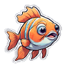 Curious Orange Goldfish