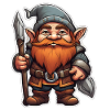 Brave dwarf with spear