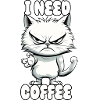 Cat - i need coffee