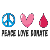 Friede Liebe Spende Blut