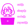 eat sleep code repeat Frau Computer