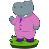 Hippopotame marié costume mariage