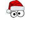 Santa Cartoon Face with Hat