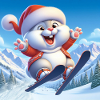 Lapin Saut Ski Noël