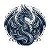 Digitale Illustration eines mystischen Drachens