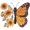 Butterfly Sunflowers
