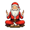 weihnachtsmann namaste ohm yoga