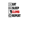 Eat, sleep, climb, repeat