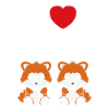 Renard amour Petit panda roux