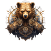 Ours, Faune, Animal, Nature, Steampunk