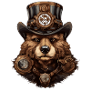 Bear Wildlife Animal Nature Steampunk